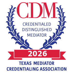 Texas Mediator Credentialing Association - Credentialed Distinguished Mediator - 2026 - Michael Hawash